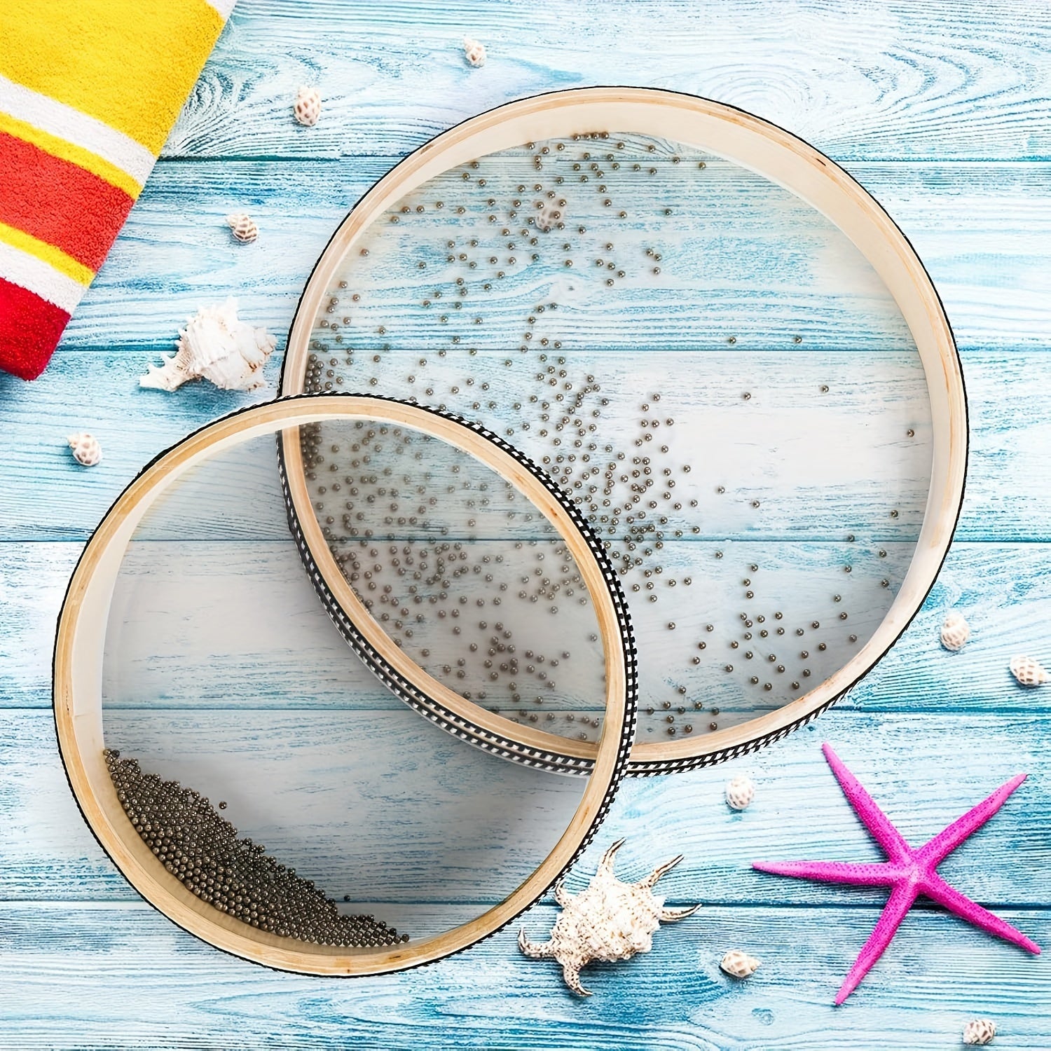 White Ocean Wave Drum for Relaxation Meditation Yoga Natural Sound