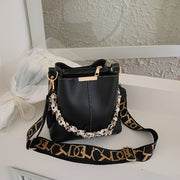 Women's Bucket Bag Crossbody Shoulder Bag Solid PU Casual Everyday