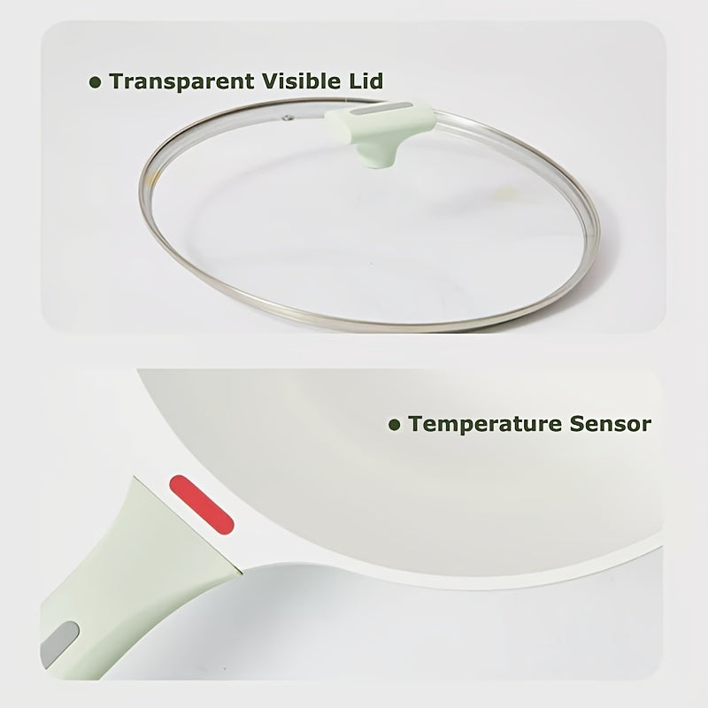 Керамичная сковорода с антипригарным покрытием - 28 см - Идеально подходит для жарки овощей и стейков - Подходит для газовых плит и индукционных варочных панелей