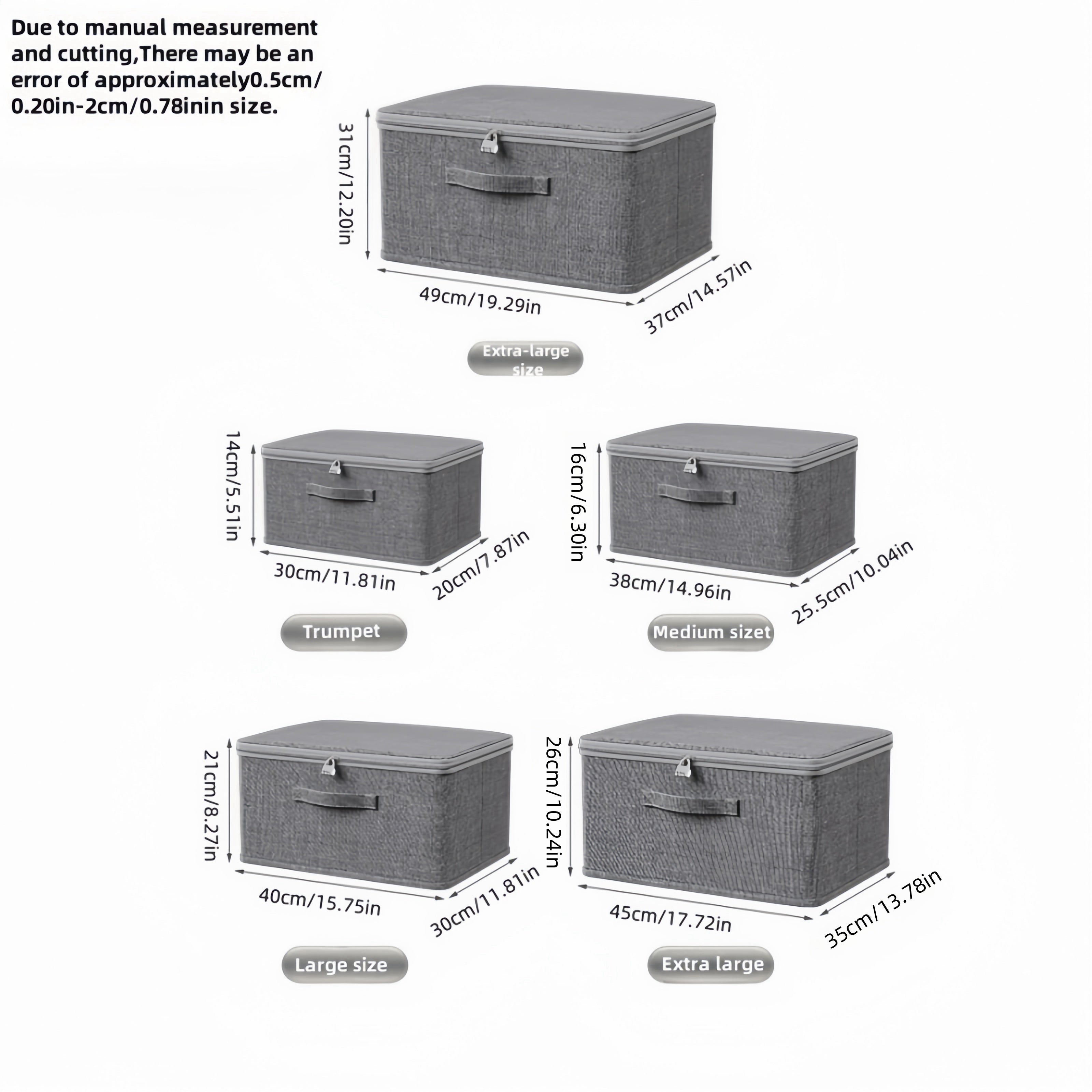 Large Capacity Polyester Storage Box with Password Lock for Clothes and Documents