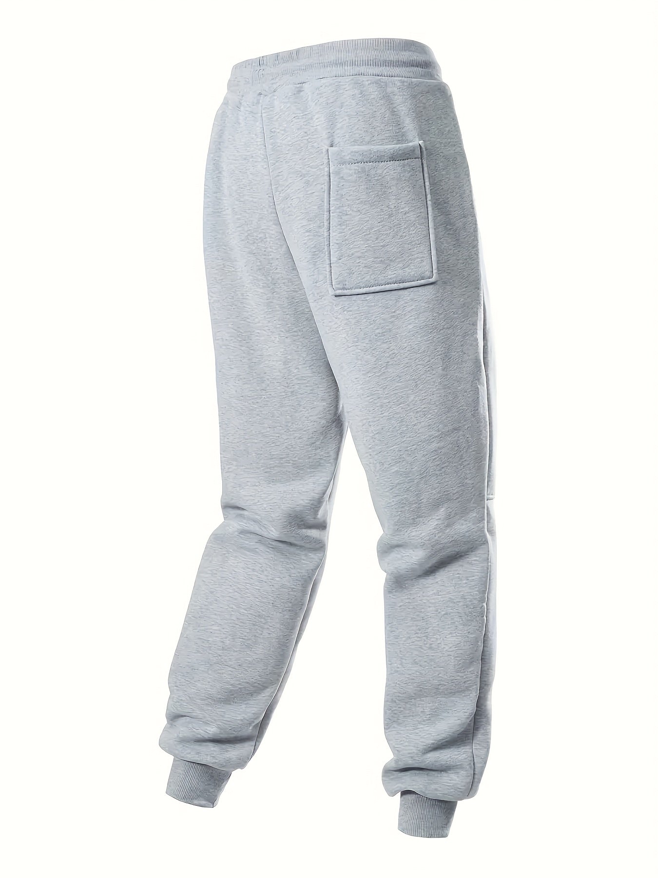 Men's Plus Size Ribbed Casual Sweatpants with Drawstring Pockets Lightweight Polyester