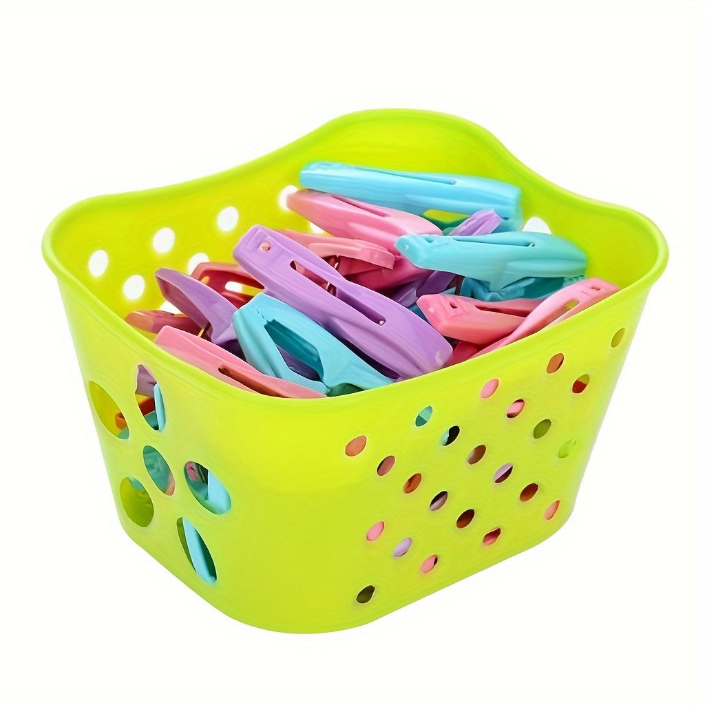 30 Pieces of Durable Plastic Clothes Clips for Drying Small Garments