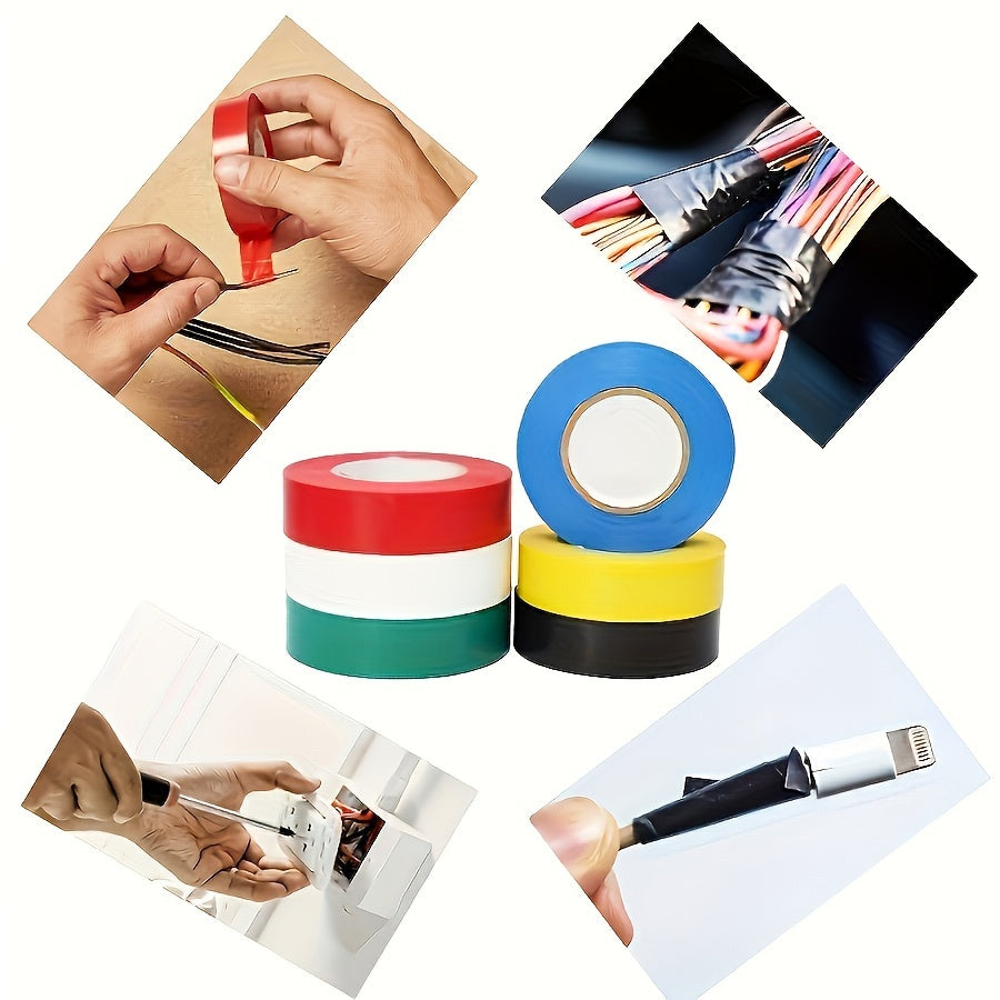 6-to'plam ko'p rangli elektr ta'minoti uchun izolyatsiya lentasi 600V chang o'tkazmaydigan uy va transport tarmog'i uchun