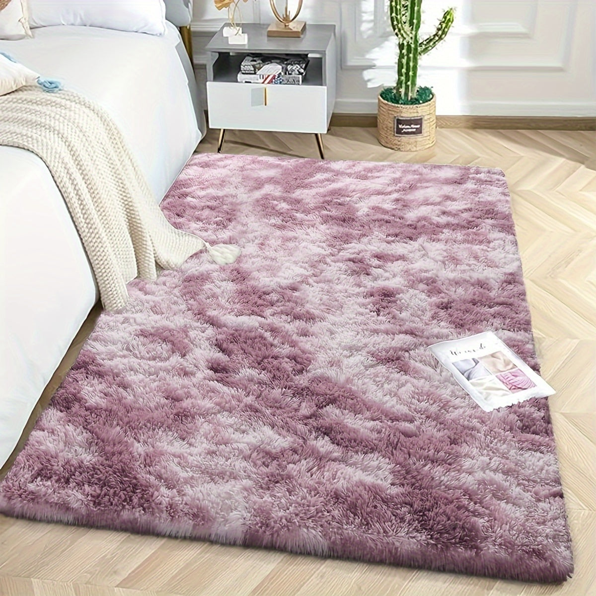 Soft Fluffy Shag Area Rug for Living Room or Bedroom Non-Slip Machine Washable