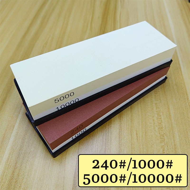 Afilador de cuchillos de doble cara con piedra de agua para un afilado de precisión