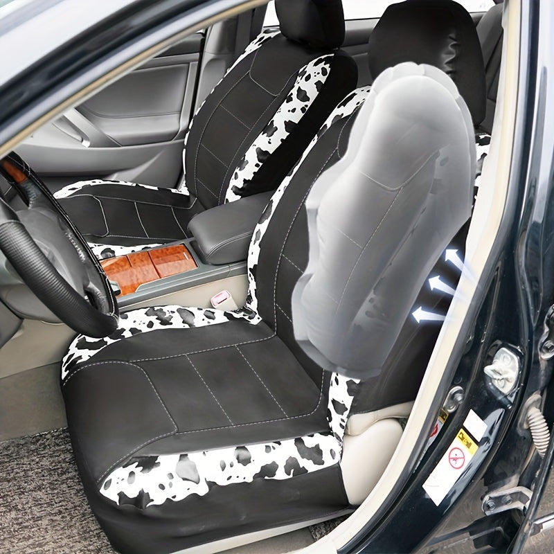 Universal PVC charm qoʻyiladigan avtomobil oʻrindiq qopqogʻi toʻplami, xavfsiz airbag, chang va ifloslikdan himoya