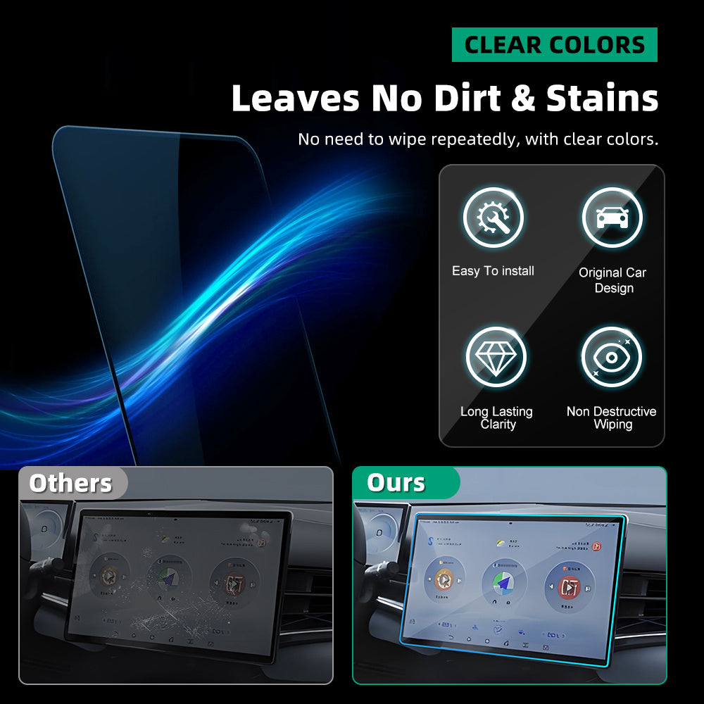 Avtomobil aksessuarlar uchun shisha ekran himoyachisi, navigatsiya paneli uchun 7H qattiqlik