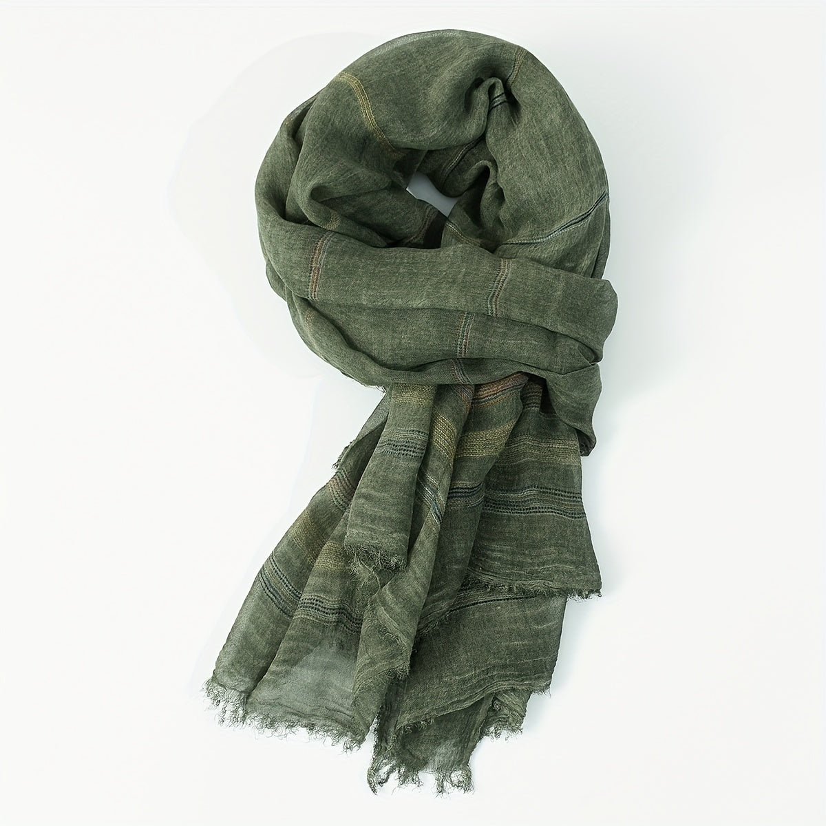 Men's Stylish Striped Scarf Made with 100% Rayon for All Seasons European Design