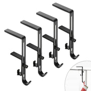 Set of Four Adjustable Metal Christmas Stocking Holders for Mantle Fireplace Decor