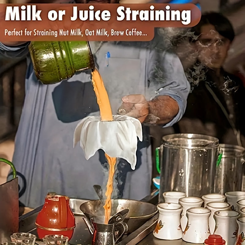 Unisex Unbleached Gauze 50.8x50.8cm Multi-Layer Reusable Cooking Filter