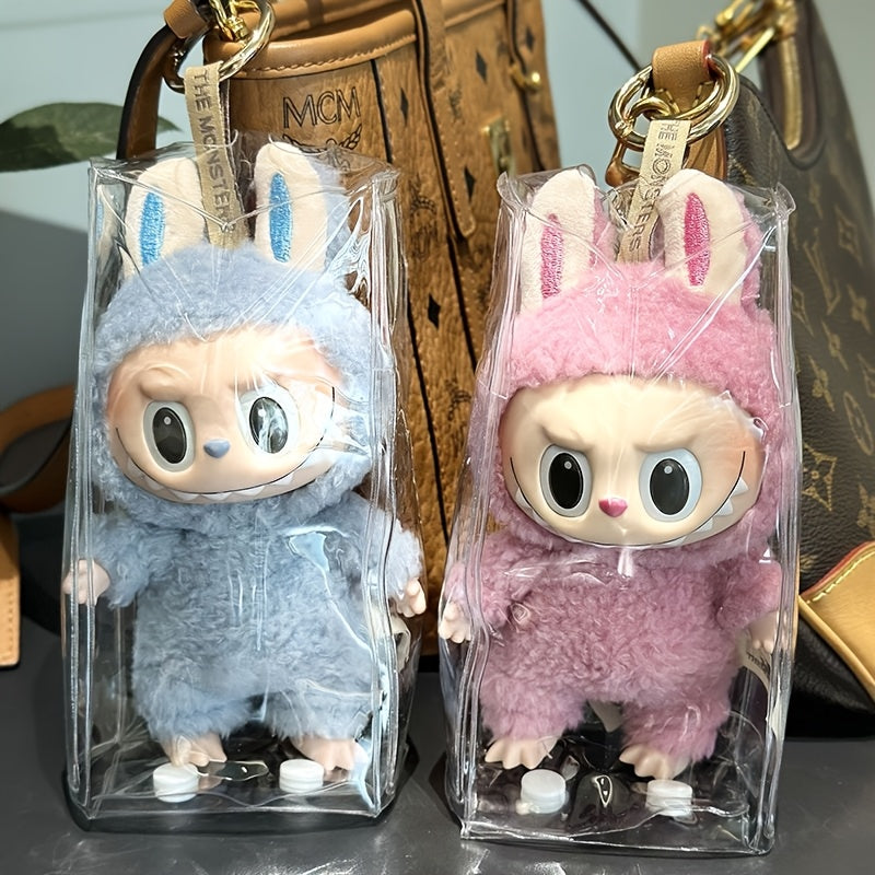 Set of 2 Plush Toy Storage Bags Waterproof PVC Hanging Organizer Square Shape