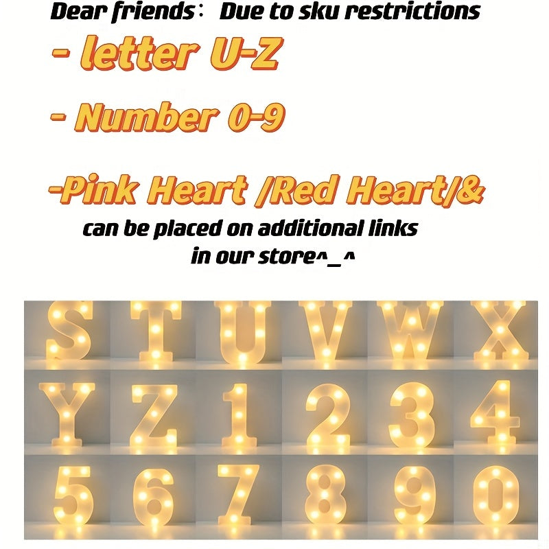 LED Alphabet Letter Lights for Home Decor Wedding Birthday Christmas Party