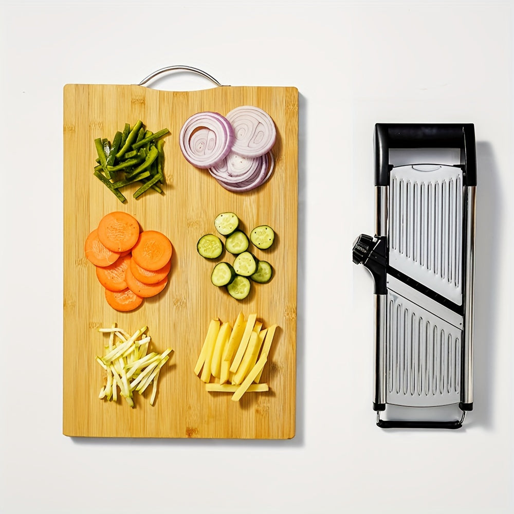 Stainless Steel Adjustable Mandoline Slicer for Kitchen, Slicing and Shredding