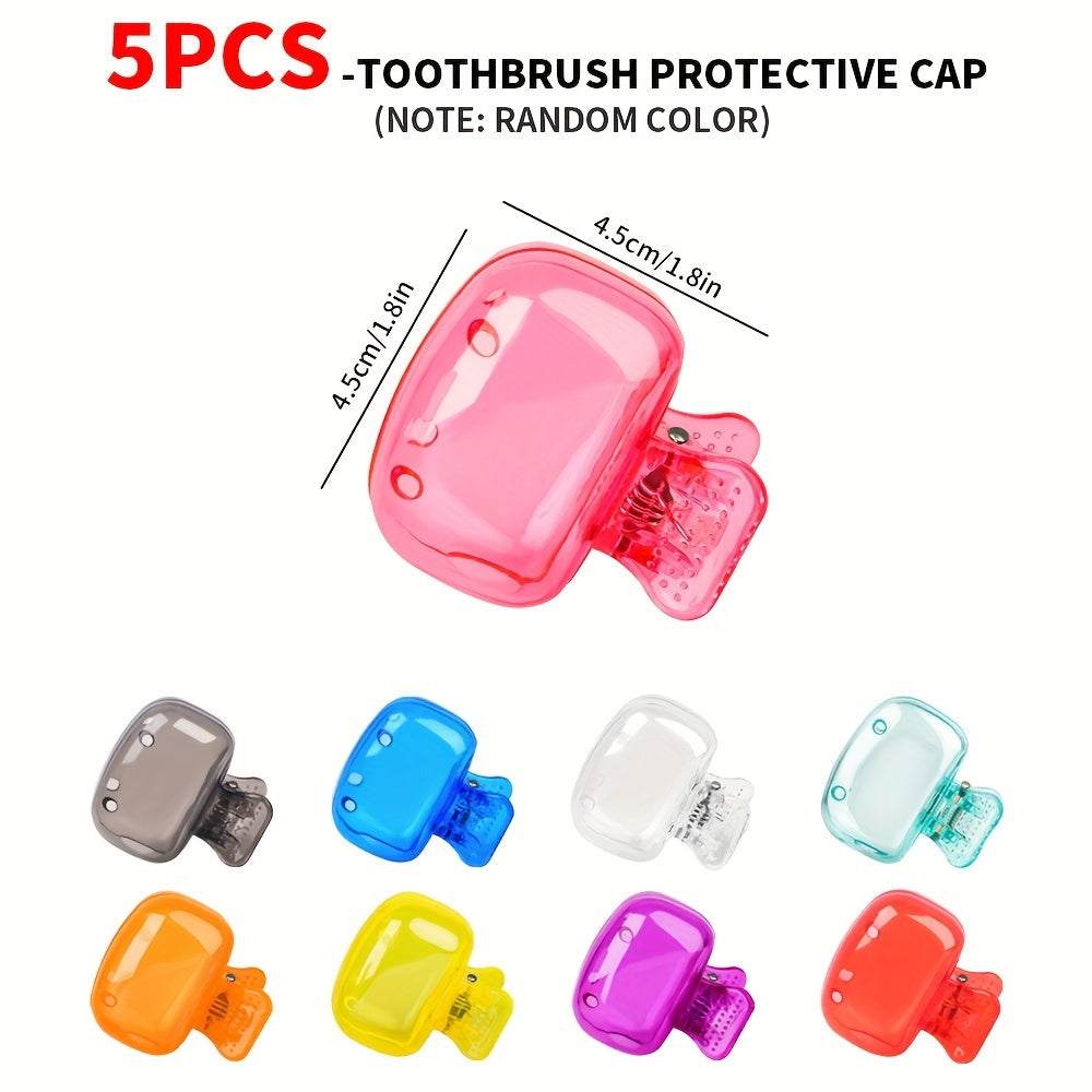 Tish cho'tkasi himoya qopqog'lari 10/5/2 dona, oson ochiladi, turli ranglar, sayohat uchun hammom