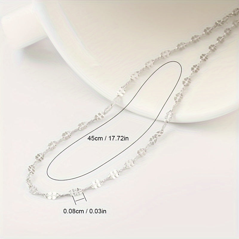 Sterling Silver Collarbone Necklace for Women Sensitive Skin Elegant Gift