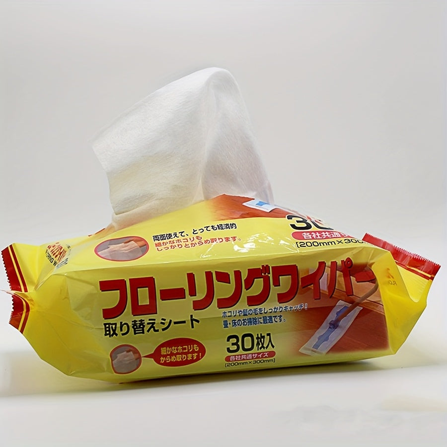 Pack of 30 Electrostatic Dusting Papers for Wet or Dry Cleaning Floors