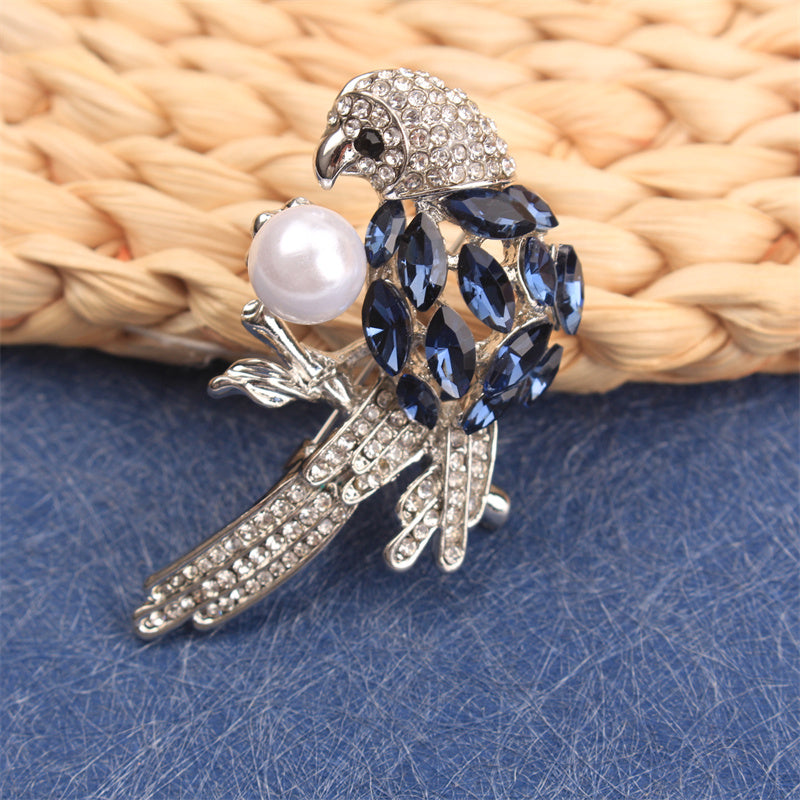 Rhinestone Bird Brooch Jewelry for Women Stylish Elegant Accessory