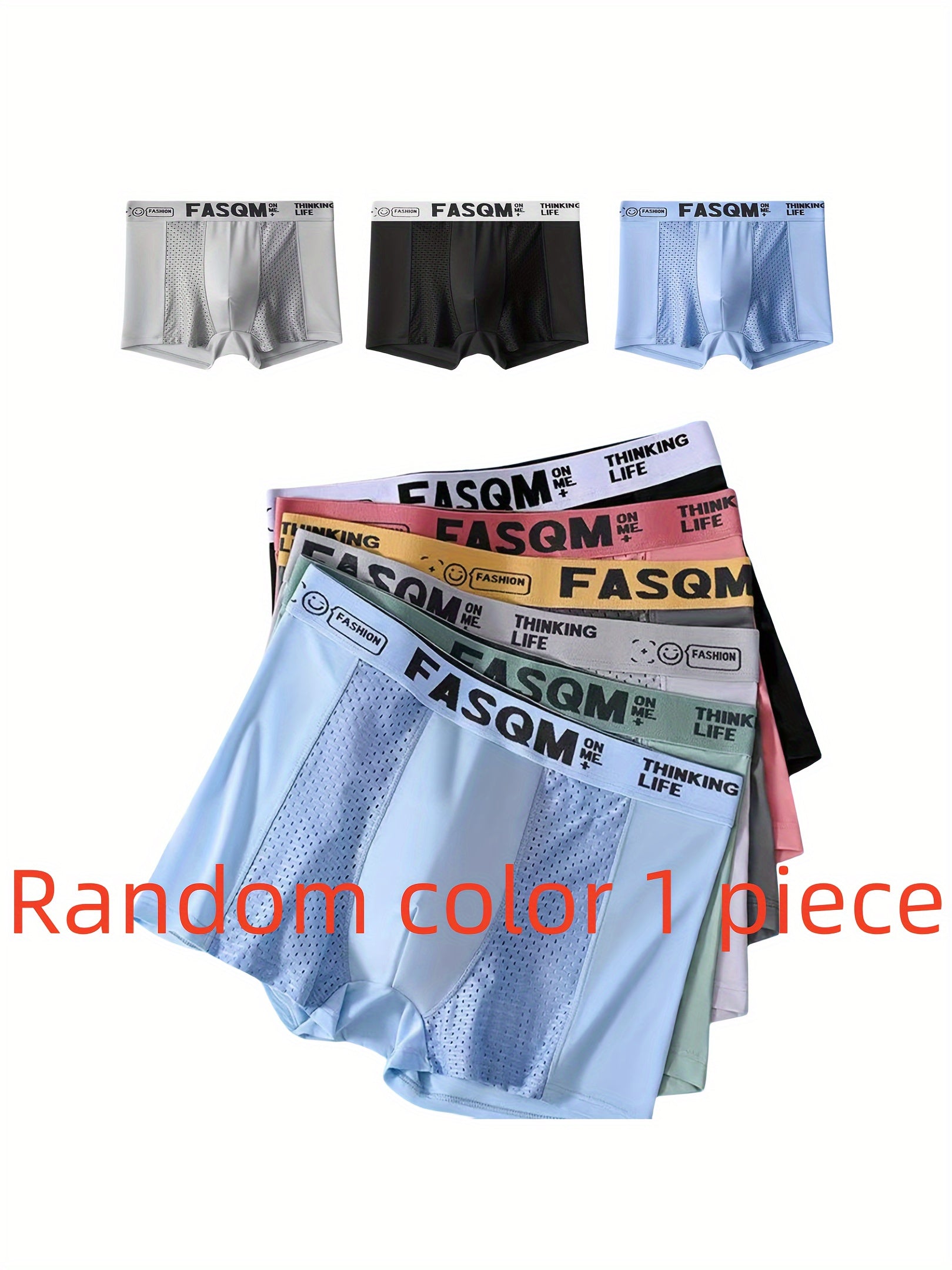 Men's Summer Mesh Underwear 1/3/5 Pack Breathable Cotton Spandex Shorts