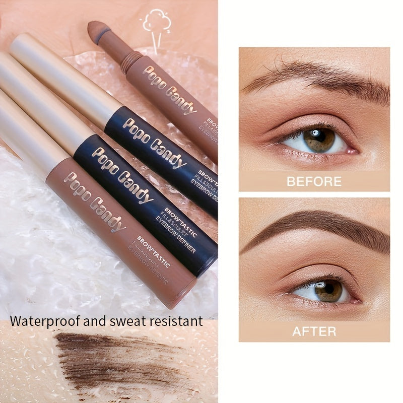 Crema de tinte para cejas de doble extremo para mujer, a prueba de agua, resistente a manchas y de larga duración