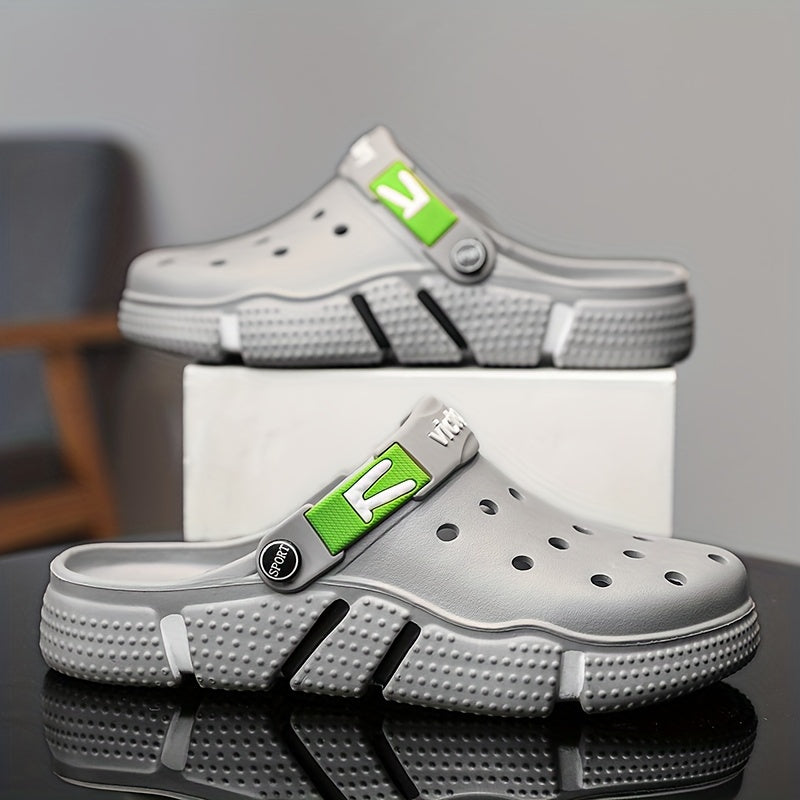 Unisex Hollow Design Clogs Breathable Summer Beach Slide Shoes
