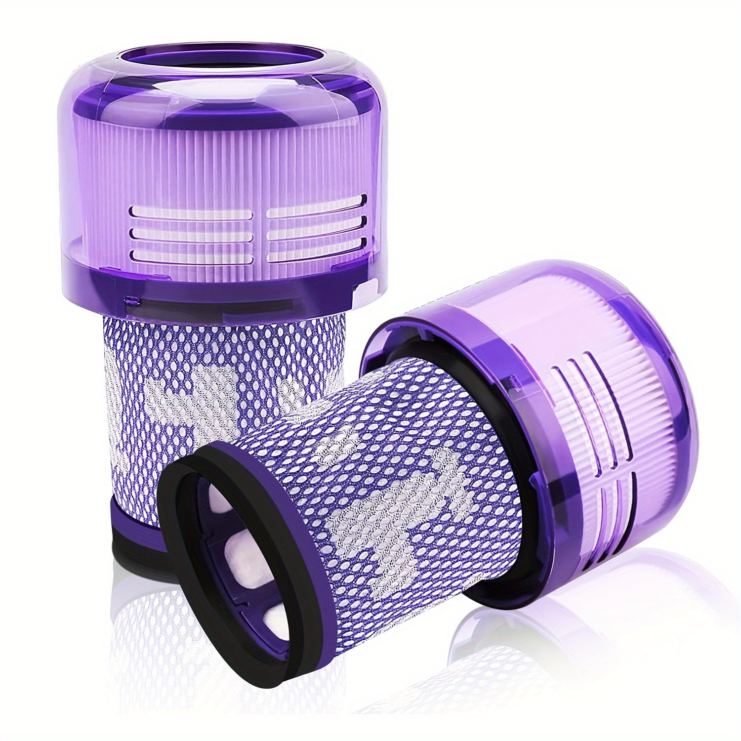 Dyson V12 Detect Absolute Extra/Total Clean/Fluffy changyutgichi uchun ikki paket yuvilishi mumkin bo'lgan almashtirish filtrlar.