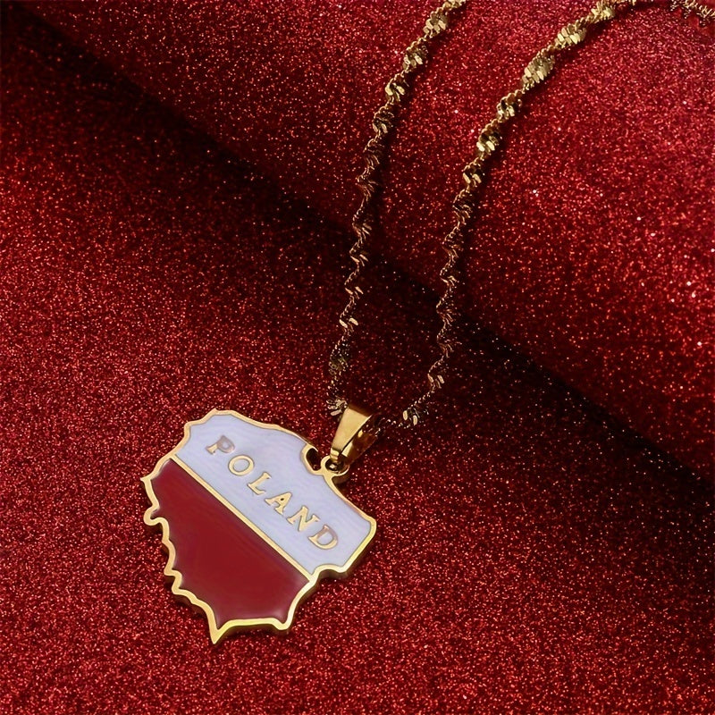 Стильное польское подвесное ожерелье для женщин - изготовлено из нержавеющей стали, с этническим и минималистичным дизайном, идеально подходит для повседневной носки или особых случаев, коллекция польских украшений.