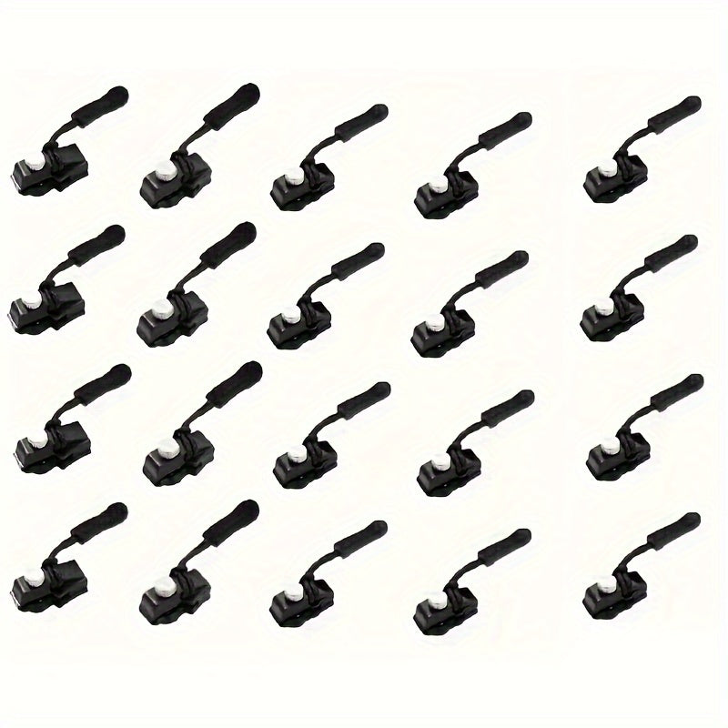 4/10/20 шт. Черный набор для ремонта молний - без инструментов, съемные замены для сумок, пальто, одежды, обуви, ботинок. Легкий DIY ремонт для головок молний.