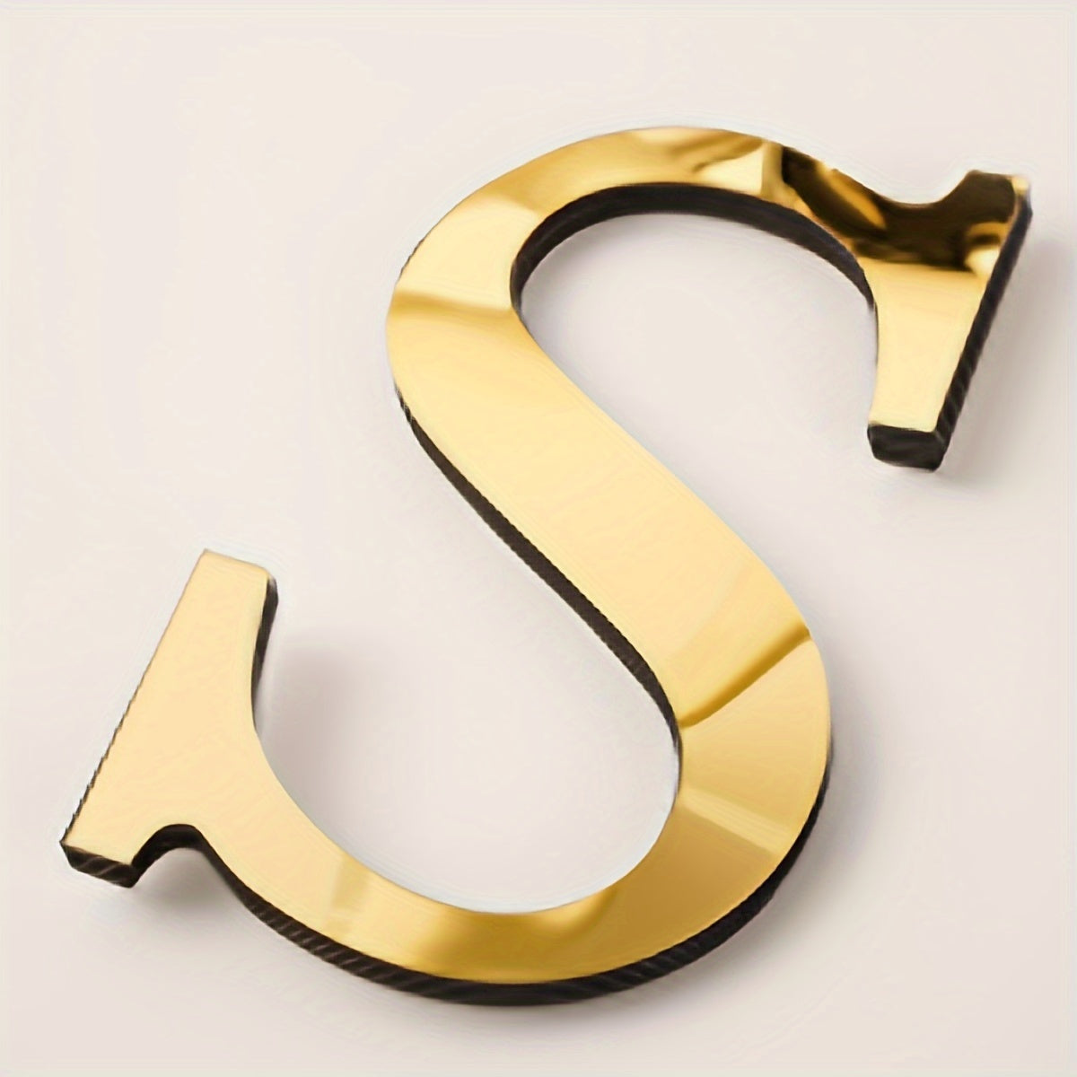 3D Acrylic Mirror Wall Decals Alphabet Stickers Gold Silver Self-Adhesive Modern Home Decor