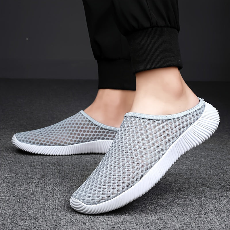 Men's Woven Slip-On Slippers for Summer Outdoor Casual Walking