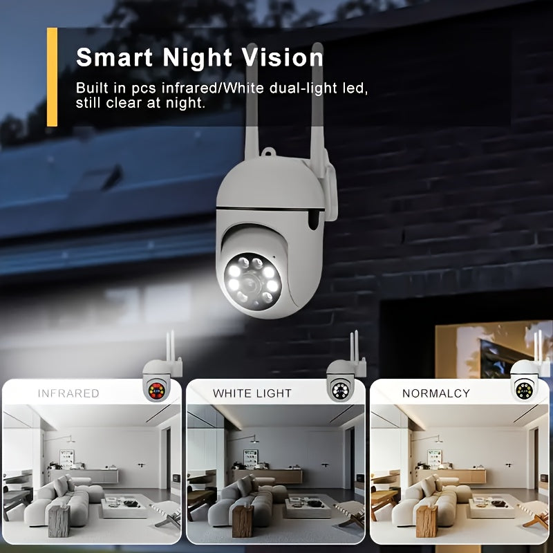 1080P HD Indoor Outdoor Security Camera with 2-Way Audio Motion Detection Wi-Fi