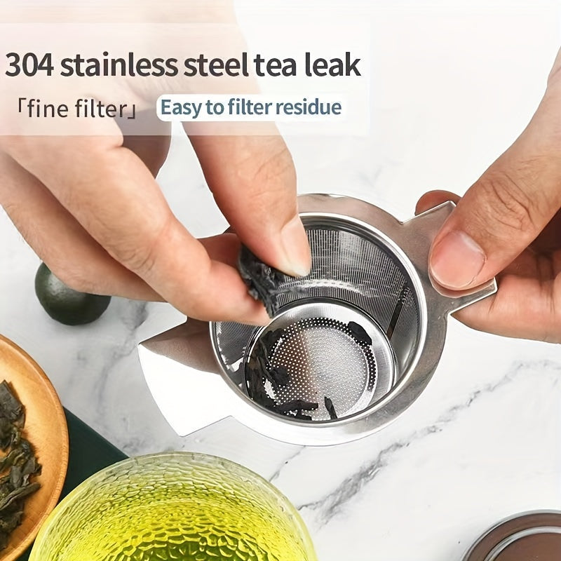 Stainless Steel Tea Infuser with Dual Handles for Coffee and Tea Brewing