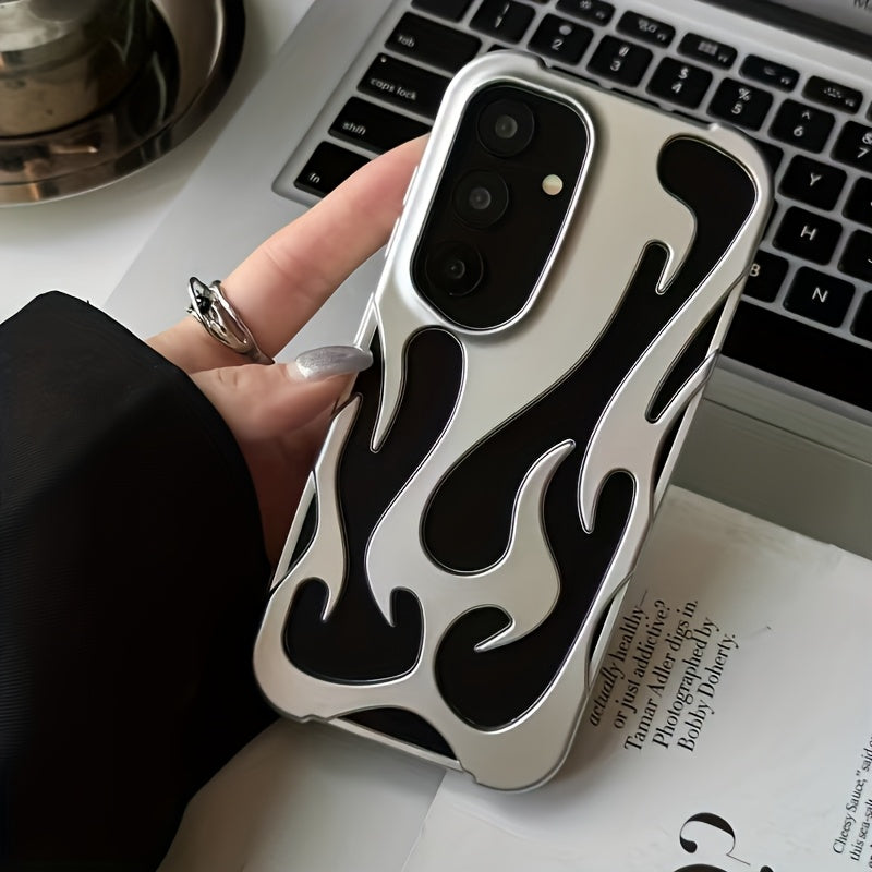 Flame-Shaped Design Phone Case for S24 Ultra with Hollowed-Out Heat Dissipation and Breathability