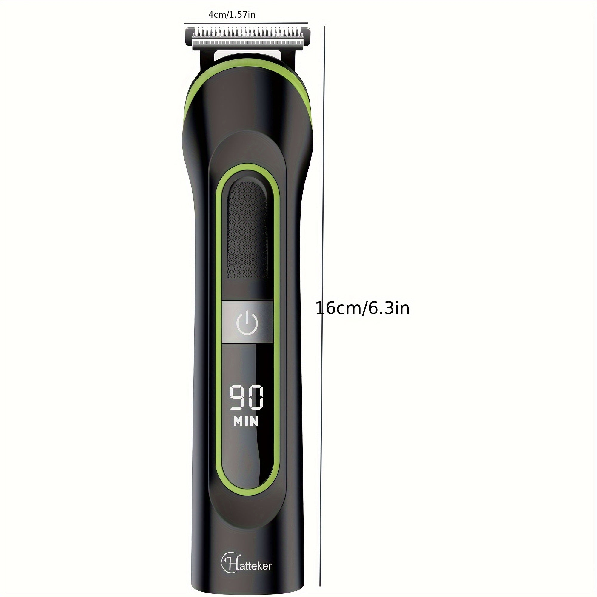 Electric hair clipper with nose hair trimmer facial beard sideburn LCD display