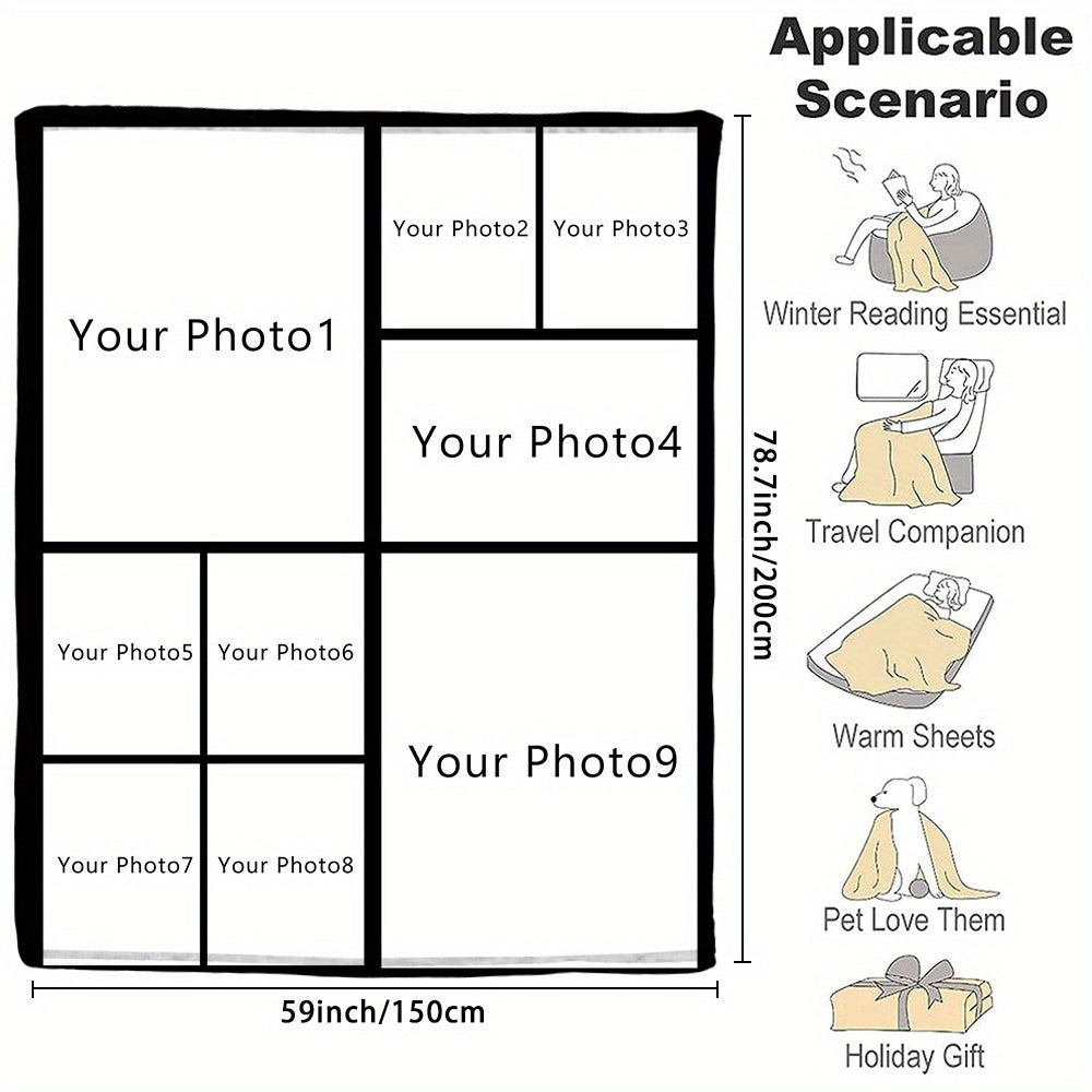 Personalized Couple Flannel Throw Blanket Soft Warm Gift for Couch Bed Camping