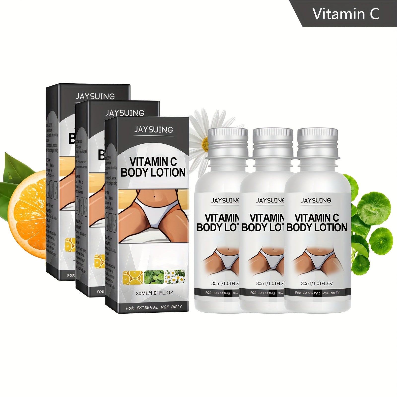 Набор из 3 лосьонов для тела с ниацинамидом, витамином C и центеллой для увлажнения