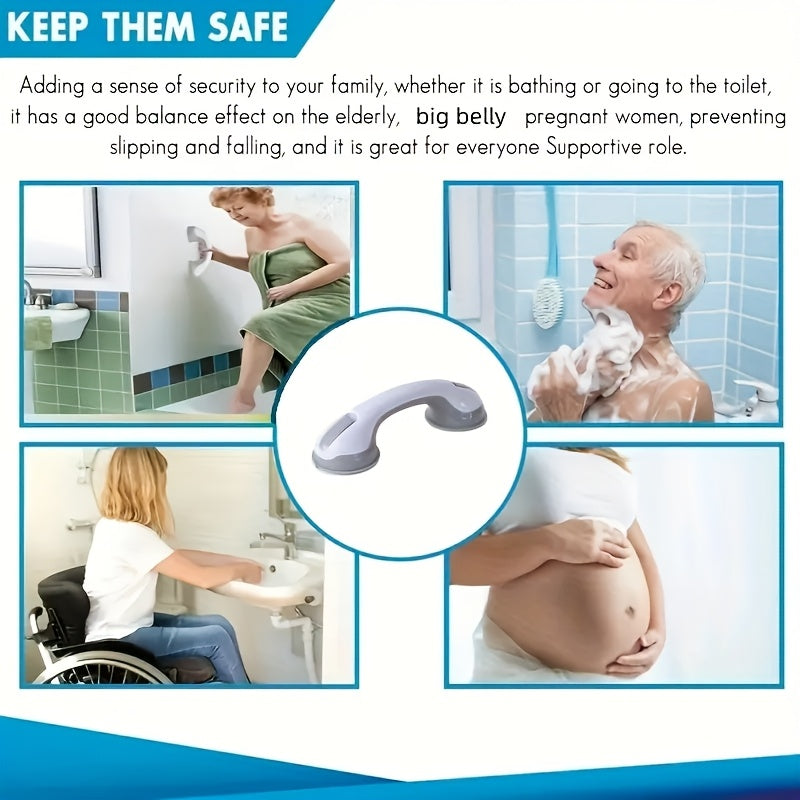 Shower Bathtub Safety Handle Suction Cup for Seniors Disabled Tiles Glass