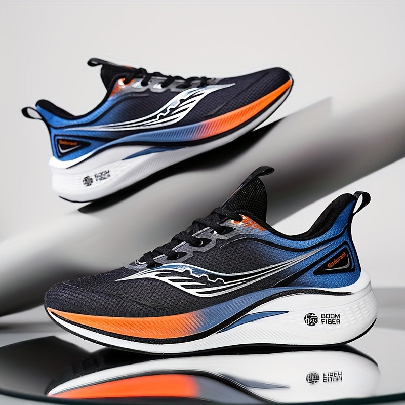 Men's Running Shoes Breathable Shock-Absorbing Carbon Plate All-Season Sneakers