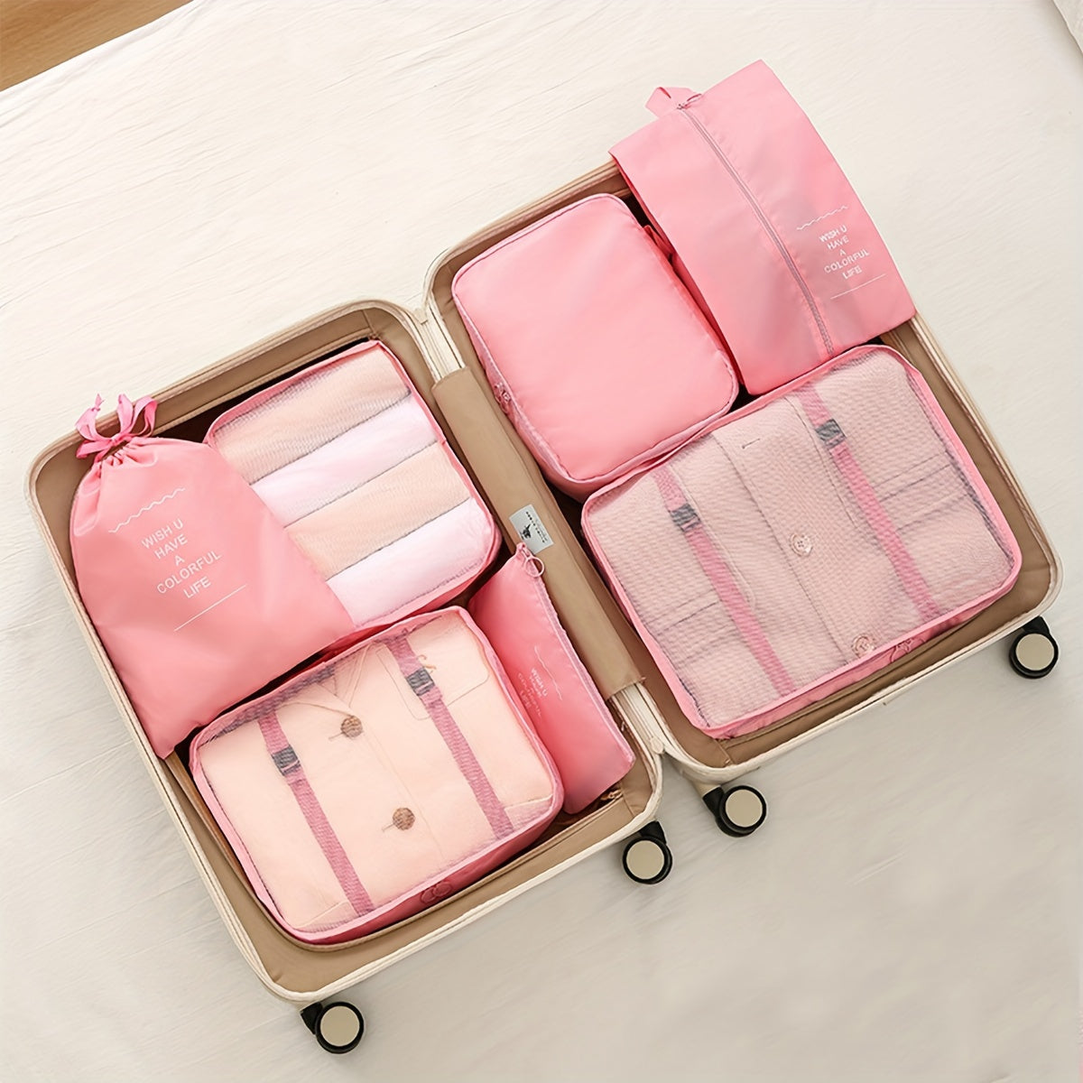Maternity Organizer Bag Set 7 Pieces Polyester Travel and Hospital Storage
