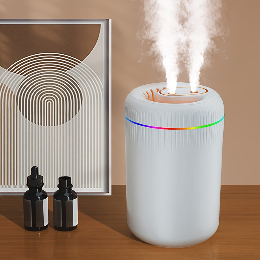 Large Capacity USB Humidifier for Rooms 10-20㎡ with Lights and Auto Shut-Off