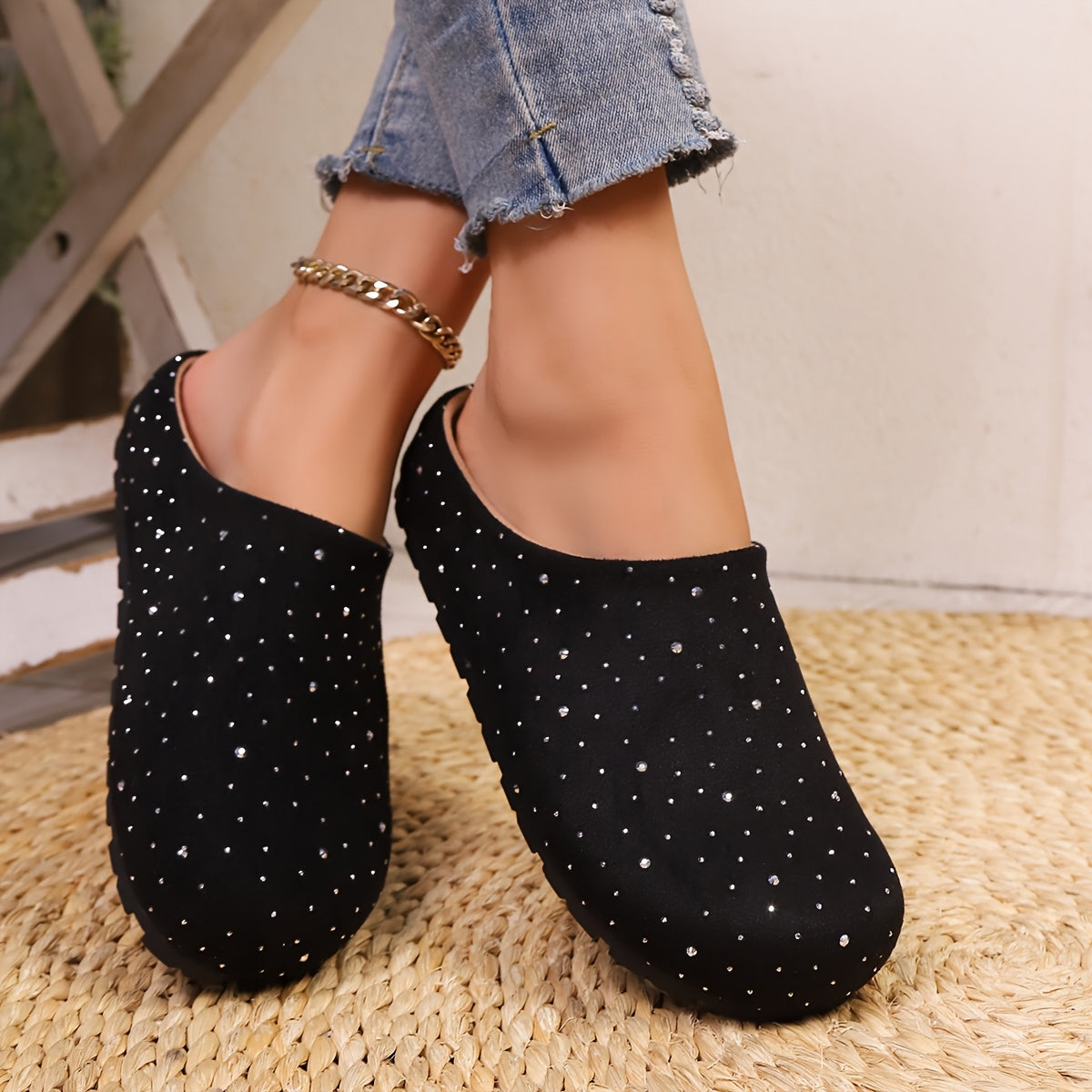 Women's Slip-On Platform Shoes Cushioned Sole Non-Slip Rubber Indoor Outdoor