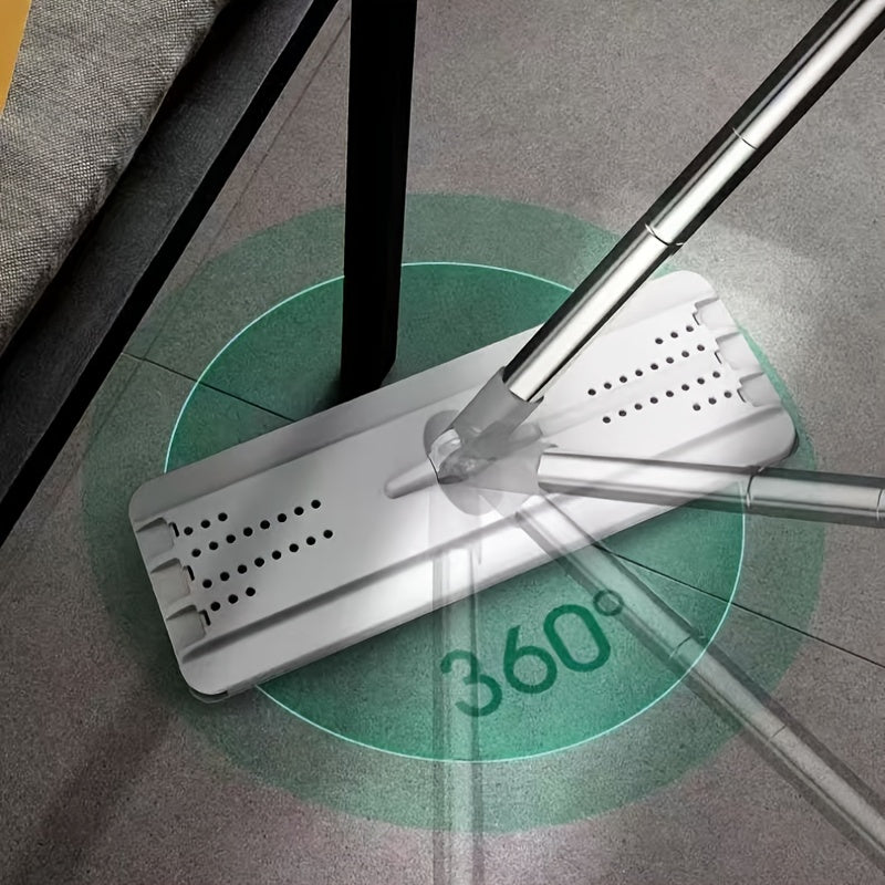 Spin Mop Bucket Set for Wet and Dry Cleaning, Durable Stainless Steel and Plastic