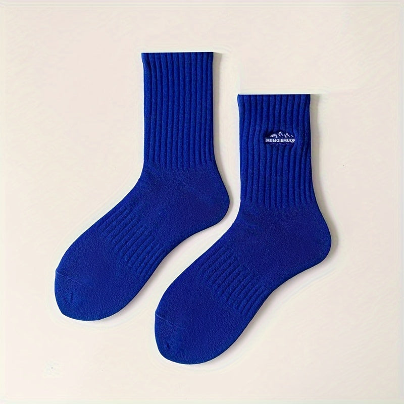 Men's Casual Sports Socks Pack of 4 Breathable Knit Polyester Spandex for Spring Summer