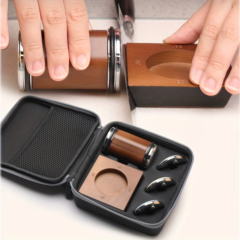 Knife Sharpening Set with Tumbler Sharpener, Diamond Abrasives, Magnetic Angle