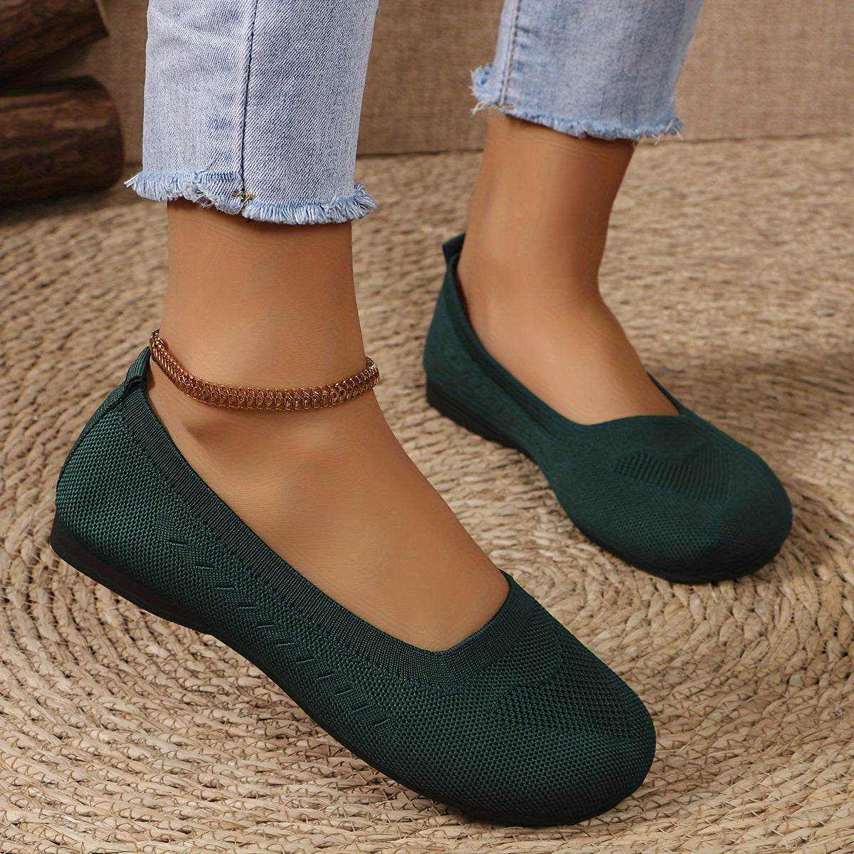 Zapatos planos casuales para mujer con adorno de borla