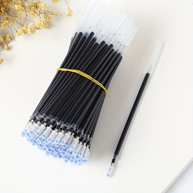 100pcs Gel Pen Refills 0.5mm in Red Blue Black Ink for Office School Supplies