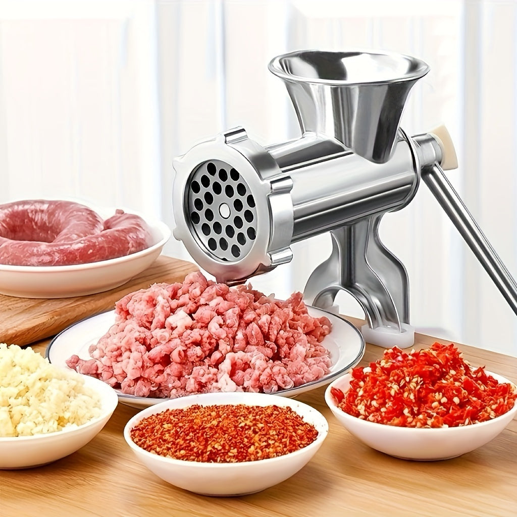 Stainless Steel Hand-Cranked Meat Grinder Vegetable Mincer Table Clamp Kitchen Tool