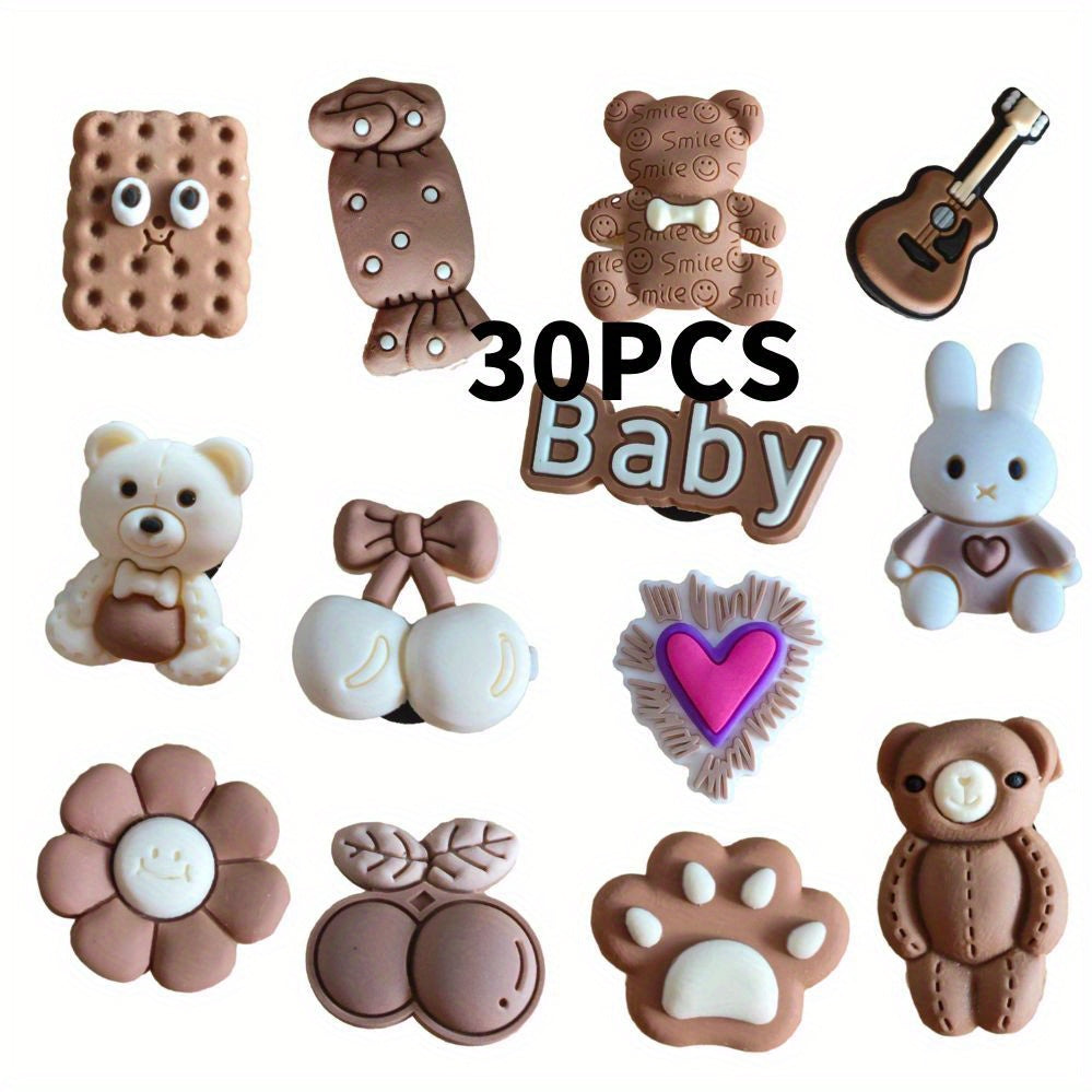 Unisex PVC Shoe Charms for Sandals and Bracelets, Bears, Party Favors