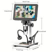 17.78cm LCD Digital Microscope with 1200X Magnification and 1080P HD for Electronics Repair