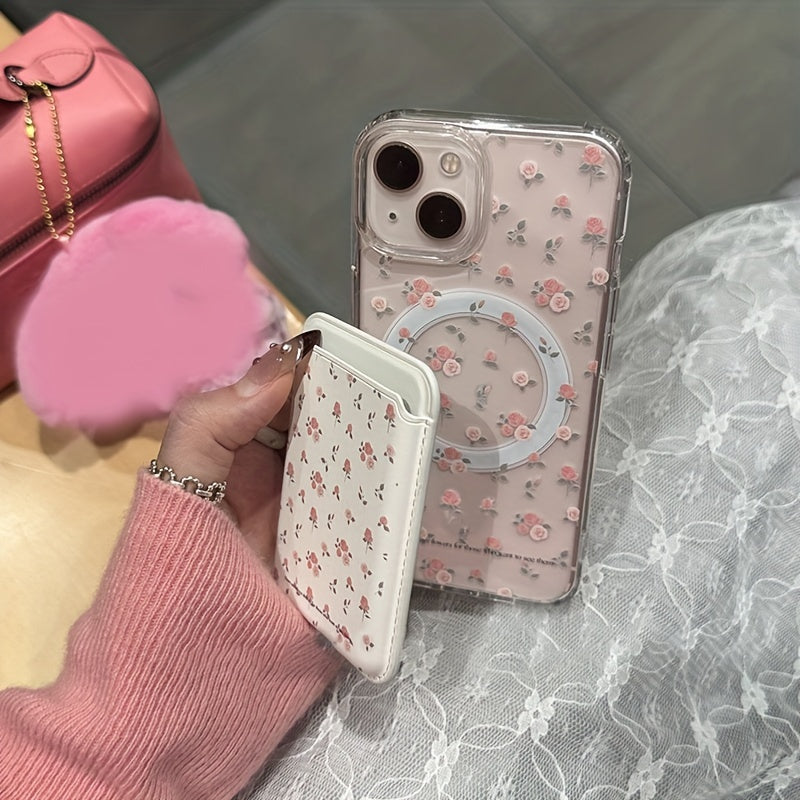 Magnetic Phone Case with Crush Flower Design TPU No Tail for iPhone and Android