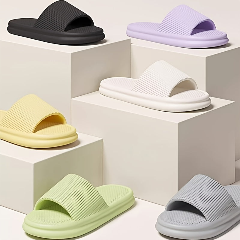 Кэжуал сланцы EVA в белом, зеленом, желтом и черном цветах | Дизайн с открытым носком, всесезонная носка